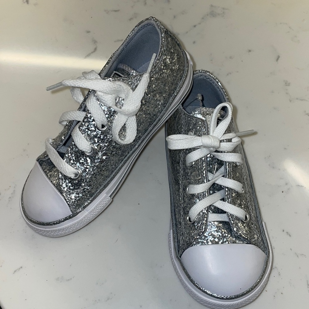 Toddler - Silver glitter CONVERSE